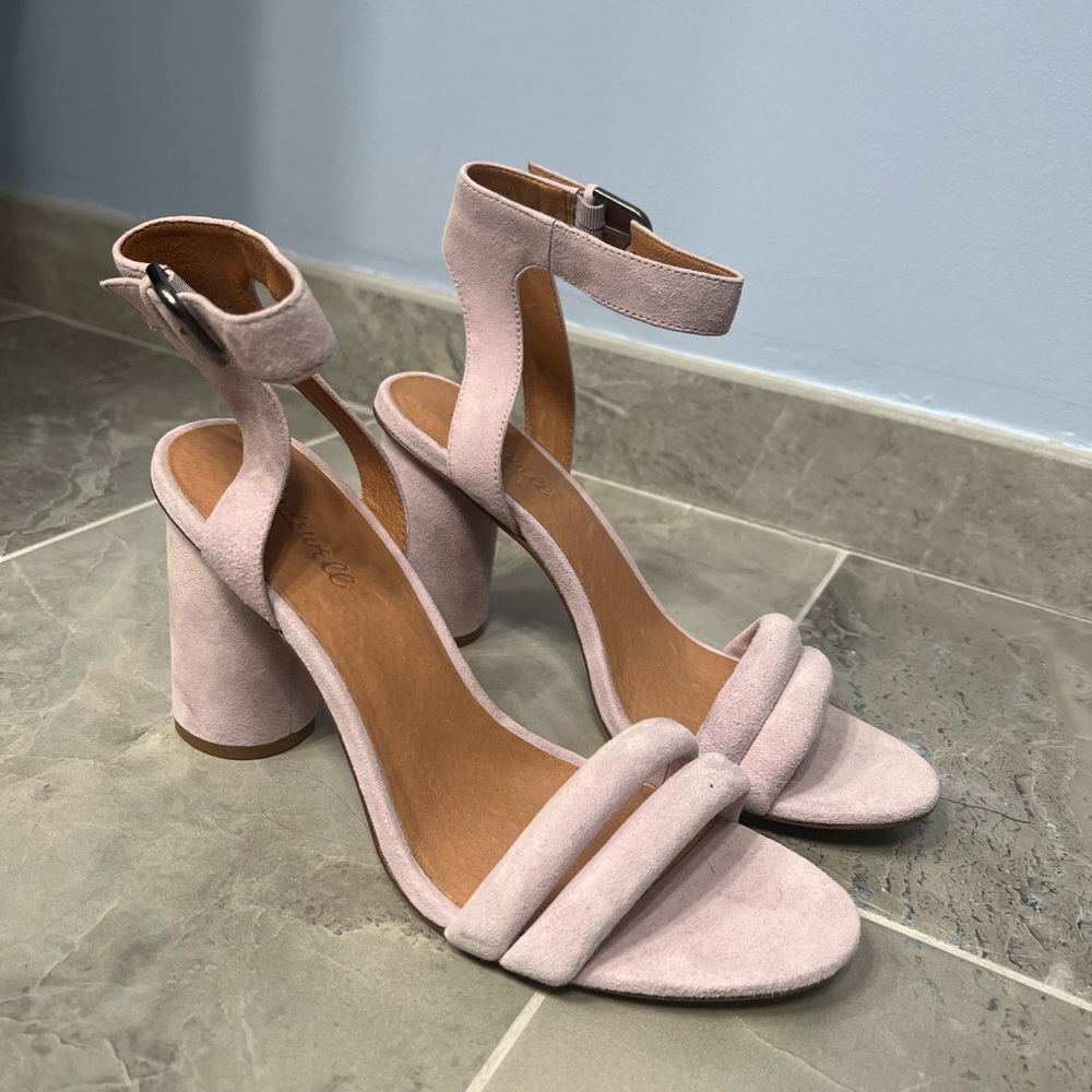 Madewell Lavender Block Suede Heel